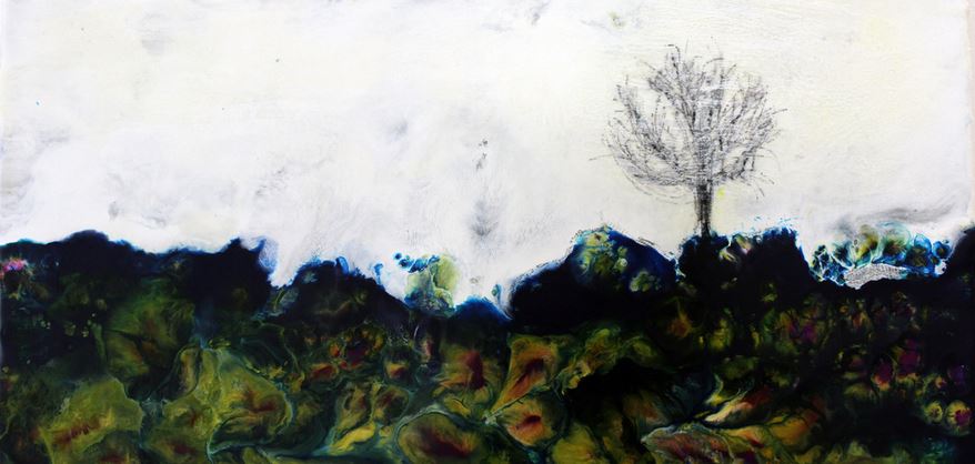 Julia Fosson created this Encaustic Wax Art Painting entitled 